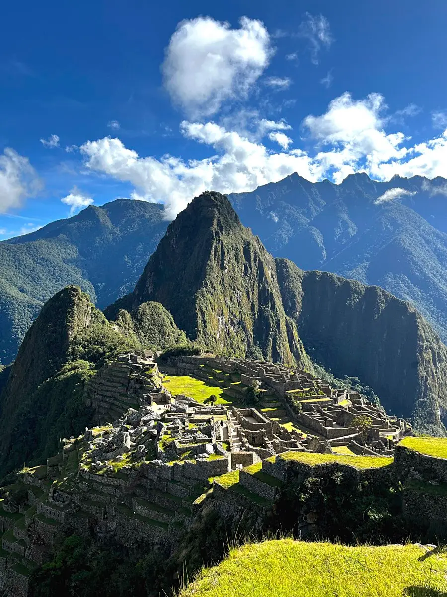 Machu Picchu surrounded by the Andes