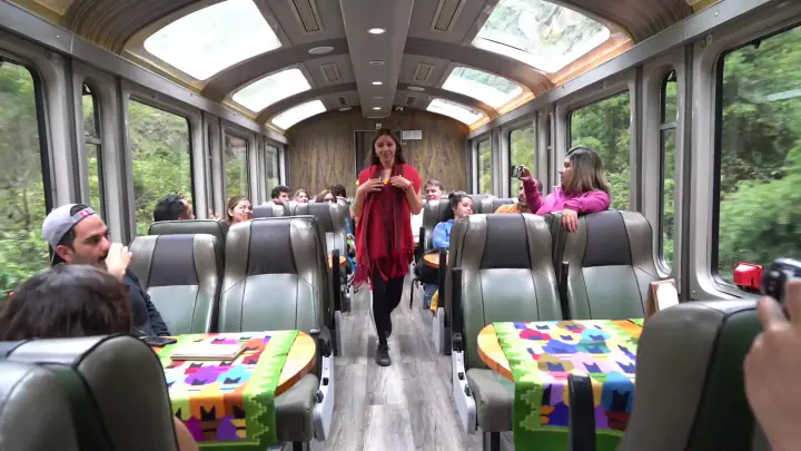 Vagón de tren de lujo en Perú